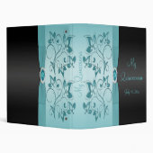 Blue and Black Floral Quinceanera Binder (Background)