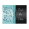 Blue and Black Floral Save the Date Postcard