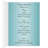 Blue and Black Floral Table Number/Menu Card (Inside (Right))