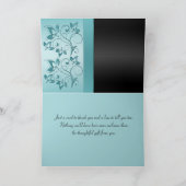 Blue and Black Floral Thank You Card (Inside)
