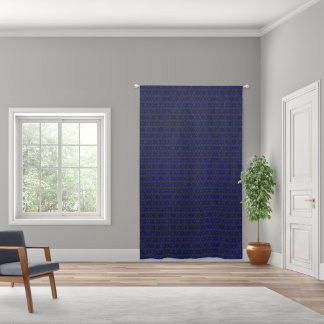 Blue and black geometric pattern. blackout curtains