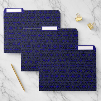 Blue and black geometric pattern. file folder