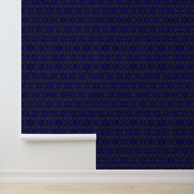 Blue and black geometric pattern. wallpaper  (Application)