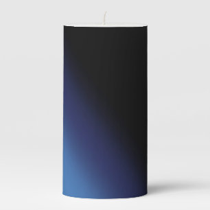 Blue and Black Gradient Pillar Candle