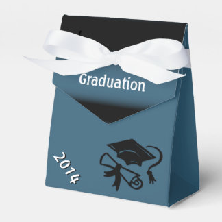Blue and Black Graduation Personalized Favor Box