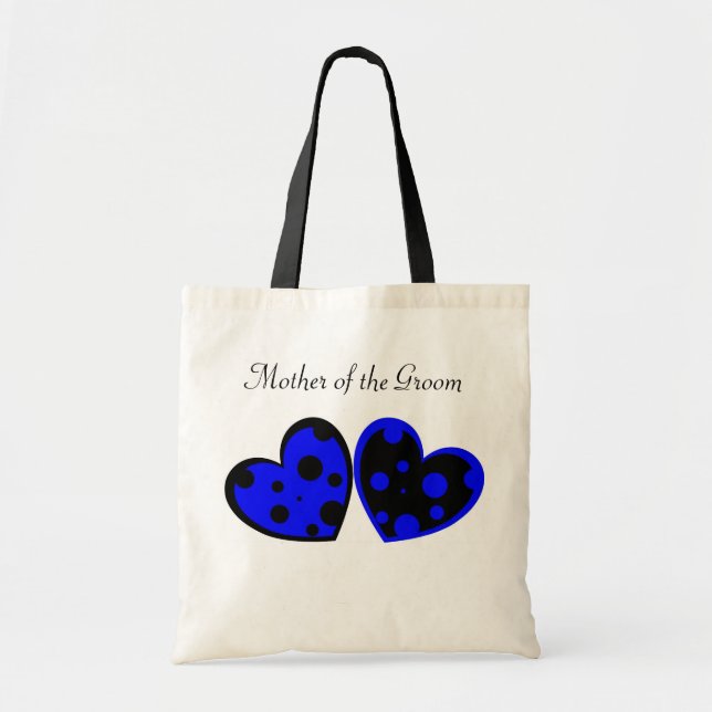 Blue And Black Hearts Bag (Front)