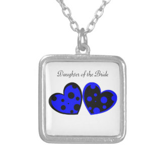 Blue And Black Hearts Necklace