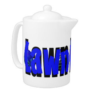 Blue And Black Lawn Bowls Design, Teapot