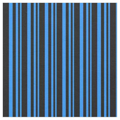 Blue and Black Lined/Striped Pattern Fabric