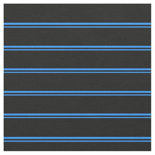 Blue and Black Lines Pattern Fabric