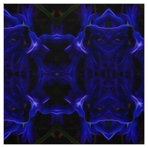 Blue and black Mandalas fabric