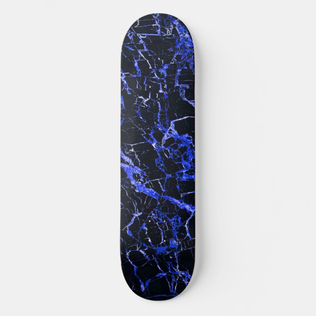 Blue and Black Marble, Skateboard (Front)