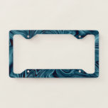 Blue And Black Ocean Swirl License Plate Frame at Zazzle