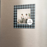 Blue And Black Plaid Best Grandpa Gift With Photo Magnet<br><div class="desc">This Blue and Black Plaid Best Grandpa Gift is a thoughtful and unique way to show your appreciation and love for your grandpa.The frame is made of a high-quality, blue and black plaid fabric that gives it a rustic and charming feel. The words "Best Grandpa" are embroidered onto the fabric...</div>