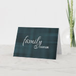 blue and black plaid birthday for son-in-law card<br><div class="desc">Birthday for son-in-law on aqua and black plaid background</div>