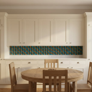 Blue And Black Plaid  Ceramic Tile
