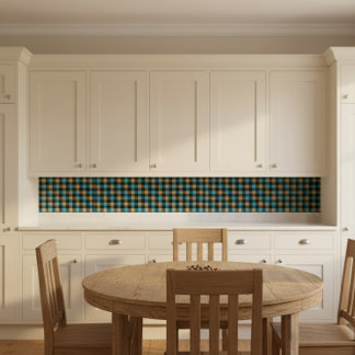 Blue And Black Plaid  Ceramic Tile