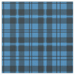 Blue and Black Plaid Pattern Fabric
