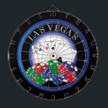 Blue and Black Poker Dart Board<br><div class="desc">Blue and Black Vegas Poker Dart Board. 📌99% of my designs in my store are done in layers. This makes it easy for you to resize and move the graphics and text around so that it will fit each product perfectly. You can also "TRANSFER DESIGN" on other Zazzle products and...</div>
