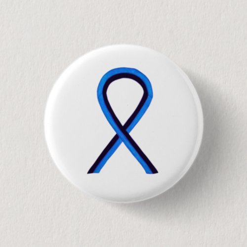 Blue and Black Ribbon Awareness Custom Pins