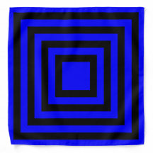Blue and Black Square Stripes