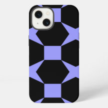 BLUE AND BLACK STARS AND HEXAGONS DESIGN