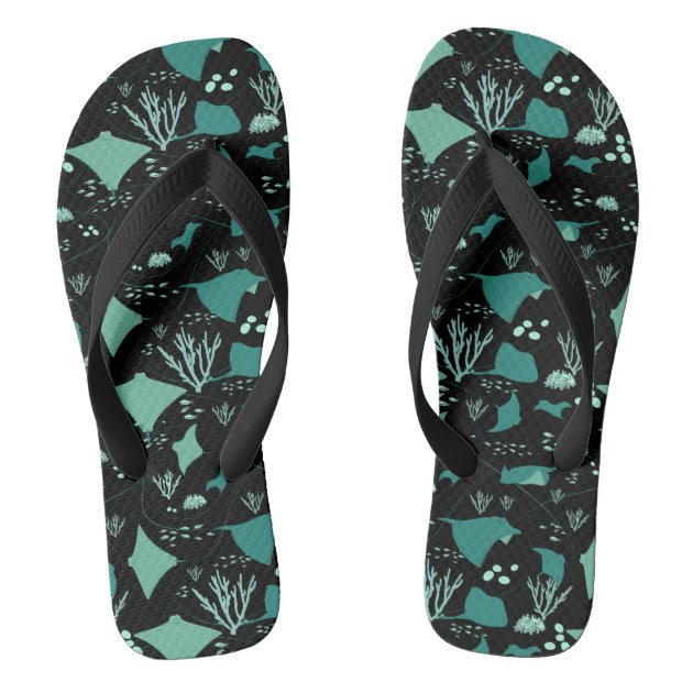 coral reef flip flops