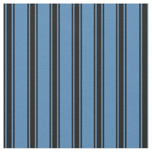 Blue and Black Striped/Lined Pattern Fabric