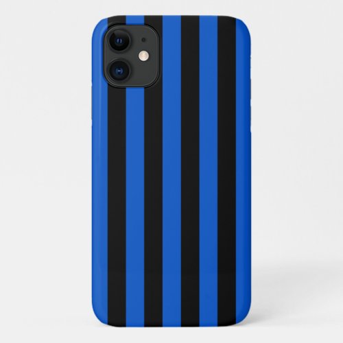 Blue and black stripes  Inter soccer team Italy iPhone 11 Case