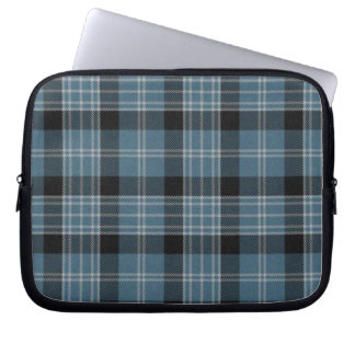 Blue and Black Tartan Plaid Laptop Cover
