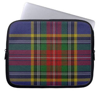 Blue and Black Tartan Plaid Laptop Cover