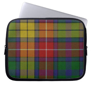 Blue and Black Tartan Plaid Laptop Cover