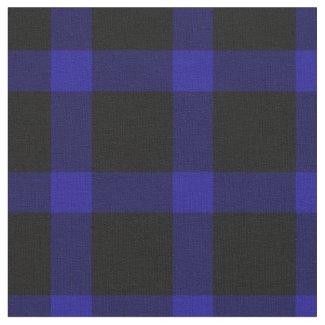 Blue and Black Tartan Plaid Pattern Fabric