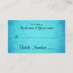 Blue And Black Wedding Place Cards at Zazzle