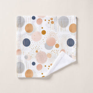 Blue and Brown Abstract Color DesignFleece Blanket Wash Cloth