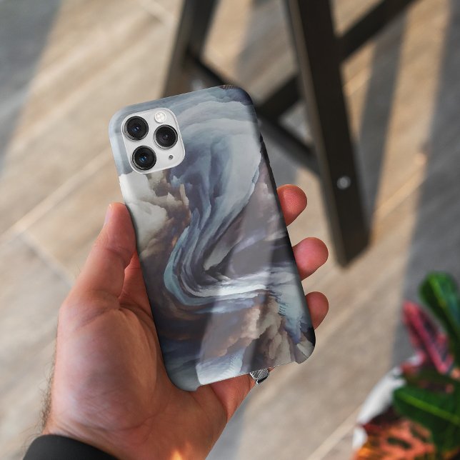 Blue and brown abstract painting iphone cases (Blue and brown abstract painting iphone cases)