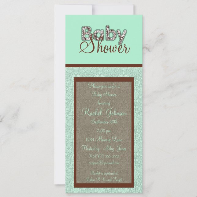 Blue and Brown - Baby Shower Invitation (Front)