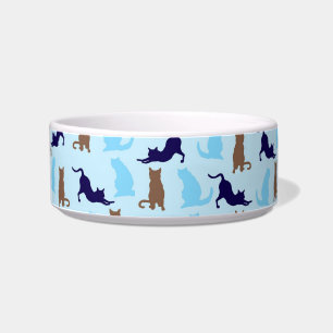 Blue and Brown Cats Bowl