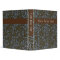 Blue and Brown Damask Binder