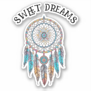 Blue and Brown Dreamcatcher Sweet Dreams Sticker