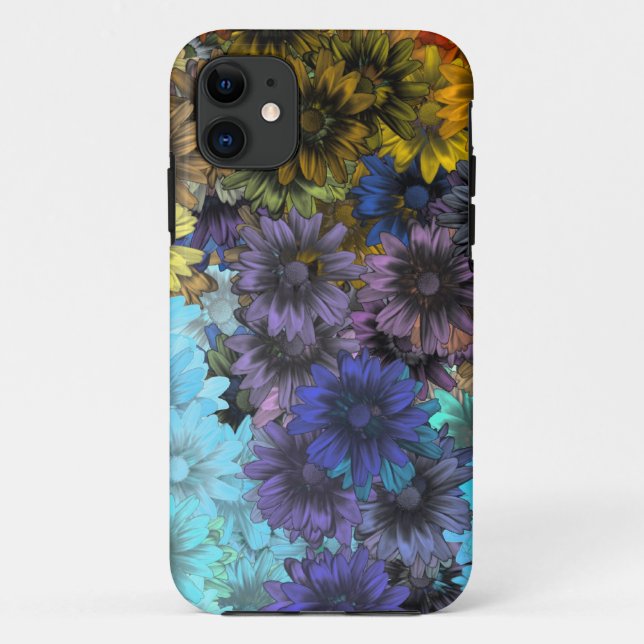 Blue and brown floral Case-Mate iPhone case (Back)