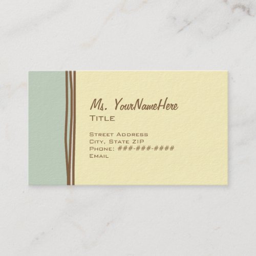 Blue and Brown Flower Business Card
