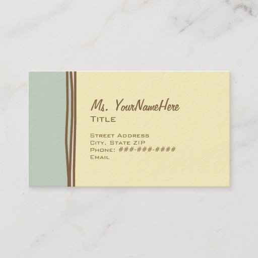 Customizable Blue and Brown Flower Business Card