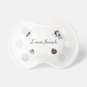 Blue and Brown Ladybug Baby Pacifier (Front)