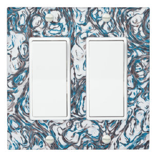 Blue and Brown Light Switch Cover