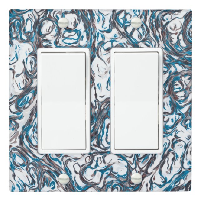 Blue and Brown  Light Switch Cover (In Situ)