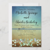 Faux Deckle Edge Paper Wedding Invitation Template