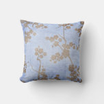 Blue And Brown Oriental Tree Pillow at Zazzle
