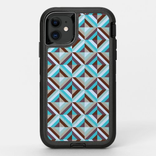 Blue and Brown Patchwork Quilt  Case_Mate  OtterBox Defender iPhone 11 Case