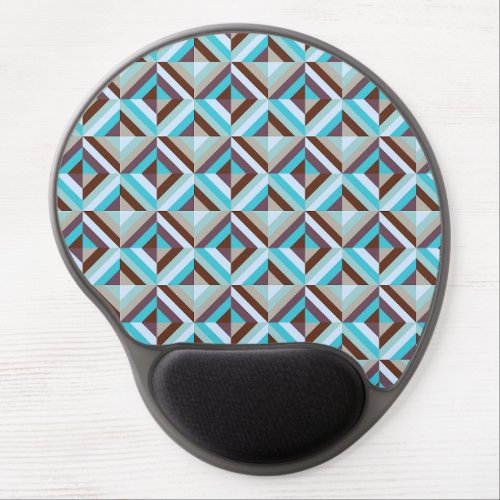 Blue and Brown Patchwork Quilt   Gel Mouse Pad